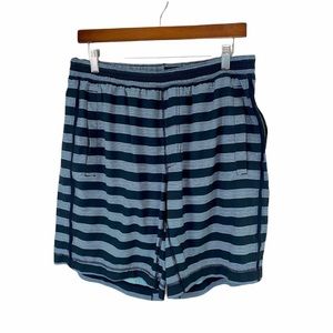 Lululemon Men’s Blue Striped Lined Athletic Shorts